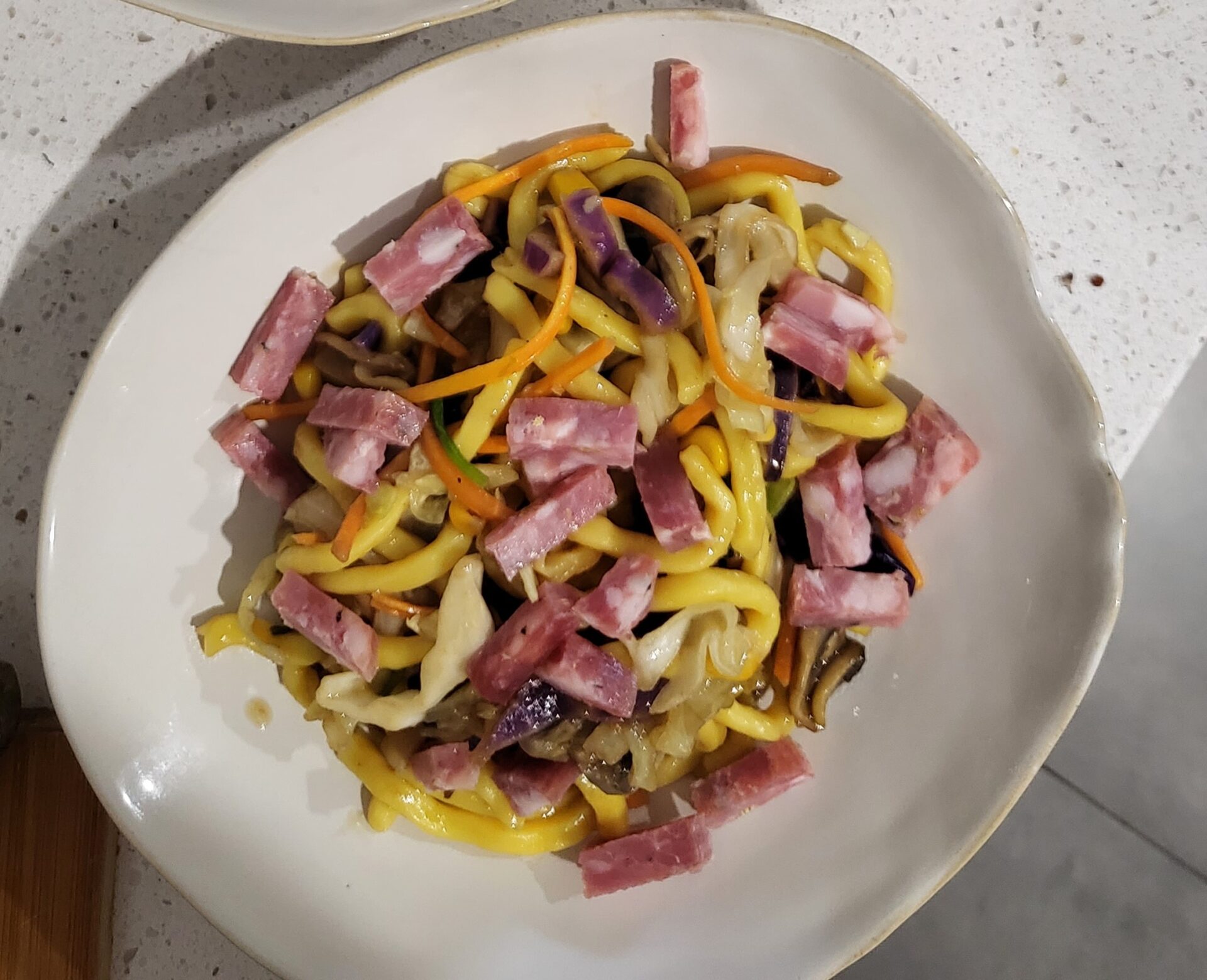 Salami Noodle Stir-Fry
