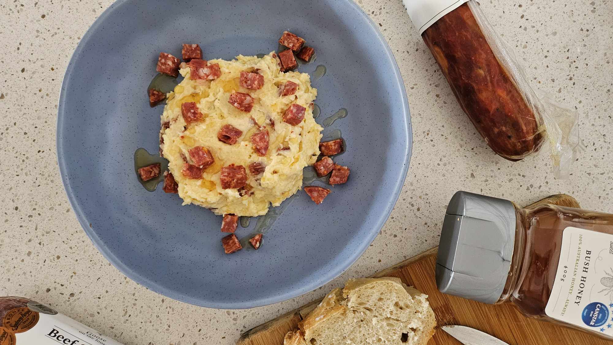 Whipped Brie Cheese & Salami Spread