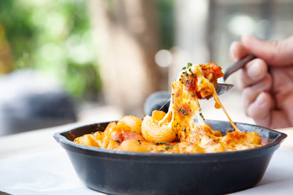 Macaroni Pasta Bake with Salami