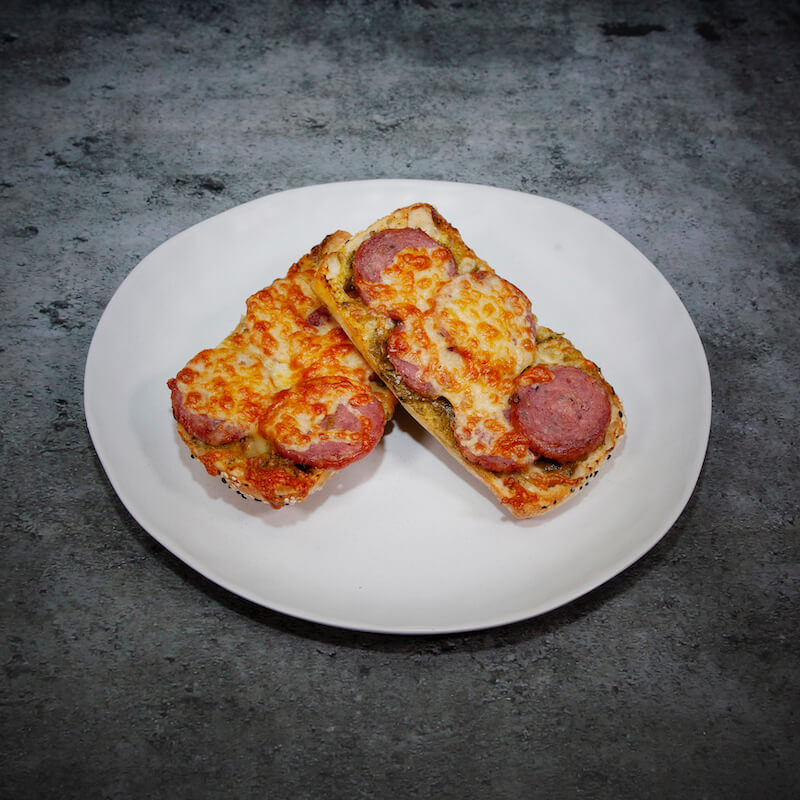 Pesto, Salami and Cheese Melts