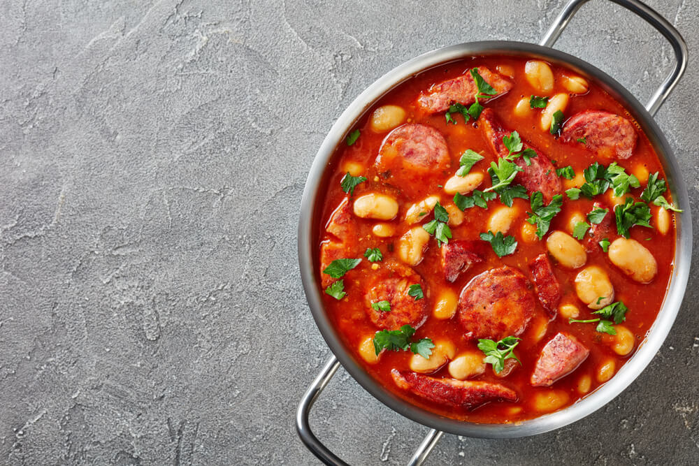 White Bean Stew with Chorizo Sausage